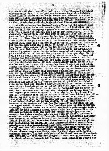 Abschrift des Urteils gegen die Oberschüler aus Güstrow. Quelle: Privat-Archiv Peter Moeller, Seite 6 von 11