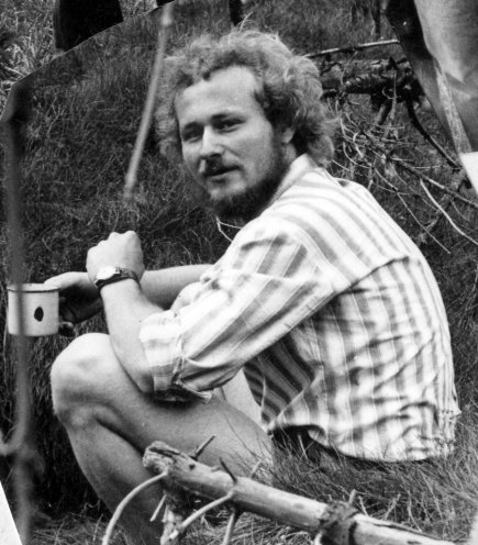 Thomas Vetter bei einer Wanderung des Großenhainer Freundeskreises durch die Sächsische Schweiz (etwa 1982). Quelle: Robert-Havemann-Gesellschaft/Tom Sello