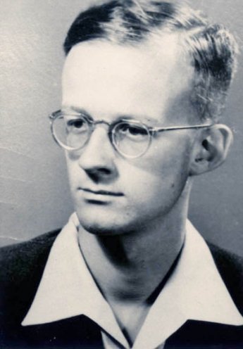 Porträt von Thomas Ammer von 1955. Er ist neben Johann Frömel und Reinhard Spalke einer der Initiatoren des Eisenberger Kreises.