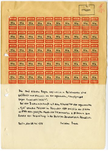 Die KgU gießt Öl ins Feuer: Mit sogenannten administrativen Störmaßnahmen versucht sie, die Wirtschaft der DDR zu desorganisieren. Sie verschickt gefälschte amtliche Verfügungen, Bestellungen oder Einladungen. Sie verbreitet gefälschte Lebensmittelmarken...