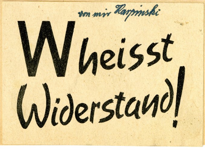 "W heisst Widerstand!" Die W-Aktion wird von der Kampfgruppe gegen Unmenschlichkeit inspiriert und Unterstützt. Mitglieder der Wiederstandsgruppe Deutscher Patrioten verteilen Flugblätter mit diesem Slogan in der DDR. Am 25. Februar 1953 werden sieben...