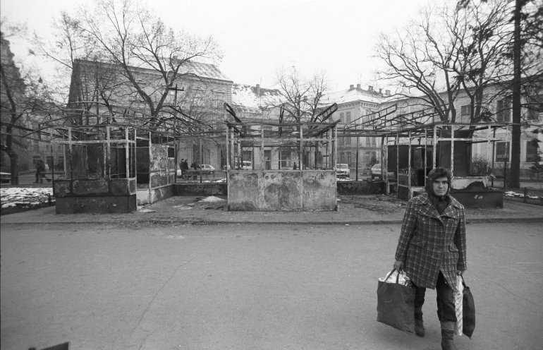 Spuren des Bürgerkrieges in Timisoara im Dezember 1989. Quelle: Robert-Havemann-Gesellschaft/Bernd Markowsky/RHG_Fo_BeMa_507