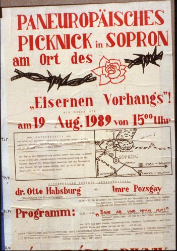 Am 19. August 1989 laden ungarische oppositionelle Gruppen um das Ungarische Demokratische Forum und die Paneuropa-Union zum "Paneuropäischen Picknick" an der Grenze zu Österreich bei Sopron ein. Dabei soll ein jahrzehntelang geschlossenes Grenztor...