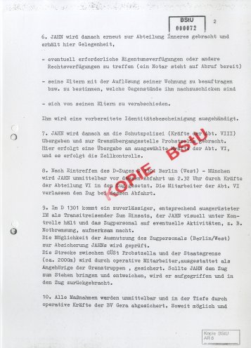 Stasichef Erich Mielke genehmigt am 6. Juni 1983 die Abschiebung Roland Jahns. Quelle: Bundesarchiv / Stasi-Unterlagen-Archiv, Seite 2 von 3