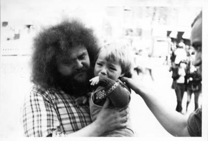 Peter „Blase“ Rösch mit Sebastian, dem Sohn von Andreas Friedrich.