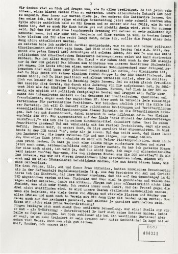 „Das ist alles Mumpitz. Mon Dieu!“: Brief von Robert Havemann an seinen Freund Wolf Biermann vom 27. Dezember 1976. Darin schildert er die Situation nach Verhängung des Hausarrests in Grünheide. Quelle: Robert-Havemann-Gesellschaft, Seite 3 von...