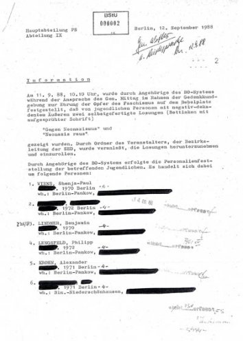 Offiziell gibt es in der DDR kein Neonazi-Problem. Das Thema wird totgeschwiegen. Doch Schüler und Schülerinnen der Carl-von-Ossietzky Oberschule Pankow machen 1988 auf einer offiziellen Veranstaltung mit selbst gefertigten Transparenten auf die wachsende...