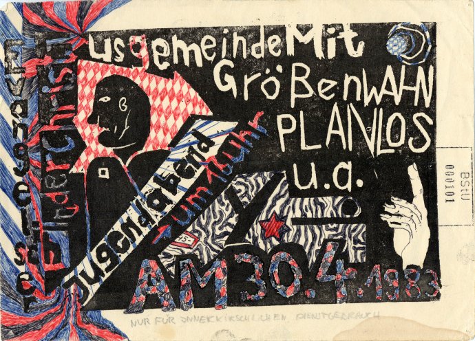 1983 organisiert Moritz Götze das erste große Punkkonzert in der Christus-Kirche in Halle, auf dem mehrere Punkbands spielen. Foto: Moritz Götze; Quelle: Privat-Archiv Michael Horschig