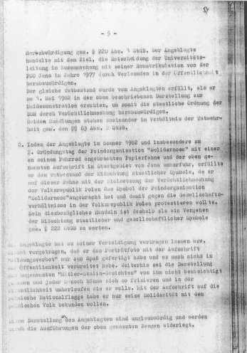 Urteil gegen Roland Jahn vom 20. Januar 1983. Quelle: Robert-Havemann-Gesellschaft, Seite 5 von 7, RHG_Fak_0892_d
