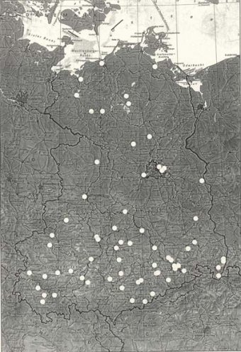 Anzahl und Verteilung der kirchlichen Umweltgruppen in der DDR in den 1980er Jahren.