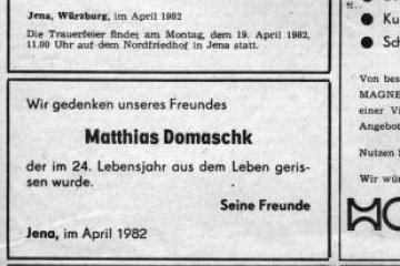Aktionen nach dem Tod von Matthias Domaschk