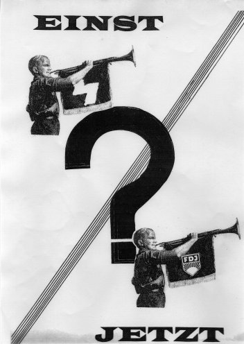 Nachzeichnung eines Flugblatts, das in der Altenburger Oberschule 1950 angebracht wird. Quelle: Robert-Havemann-Gesellschaft / RHG_Fak_0412
