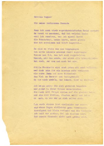 „Es sind so viele von uns weggegangen – ach hätte niemals niemand damit angefangen“: Bettina Wegners Lied „Für meine verlorenen Freunde“ (1979). Quelle: Robert-Havemann-Gesellschaft