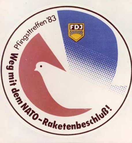 Emblem zum Pfingsttreffen der FDJ, 1983.