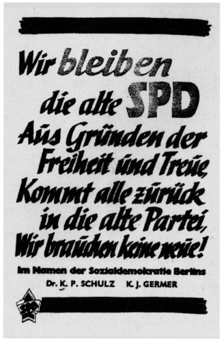 Gegen die Zwangsvereinigung regt sich bereits im Vorfeld in ganz Deutschland Widerstand. Viele Sozialdemokraten in der Sowjetischen Besatzungszone sind nach der Gründung der SED gezwungen, in der Illegalität weiterzuarbeiten. Unter großen persönlichen...