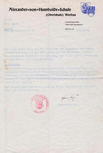 Rauswurf wegen „Zersetzungsarbeit“: Nach der Verhaftung der Werdauer Widerstandsgruppe beschließt das Lehrerkollegium der Alexander-von-Humboldt-Oberschule am 13. Juni 1951 einstimmig, die verhafteten oder geflohenen Oberschüler von der Schule auszuschließen....