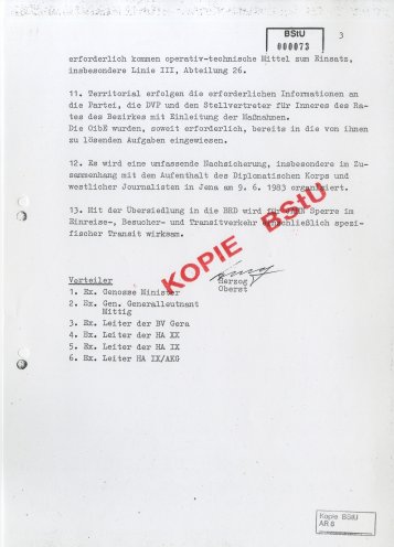 Die Staatssicherheit bereitet die Zwangsausbürgerung von Roland Jahn vor. Quelle: BStU, MfS, ZA HA XX Nr. 1665, Seite 3 von 3